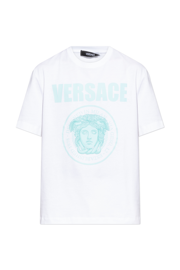 White T-shirt with print Versace - Vitkac AS